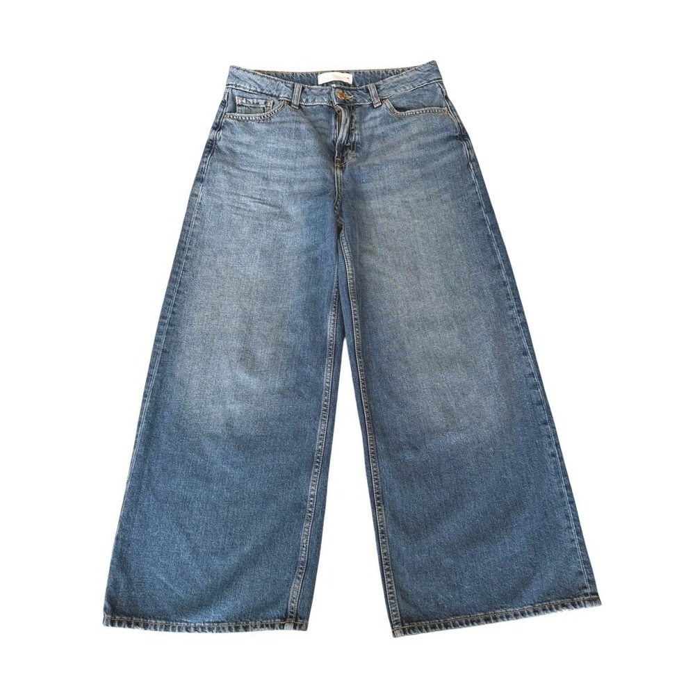 Zara Wide Leg Jeans Medium Wash Women's Size 4